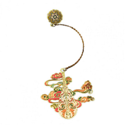 Knygų segtukas Senovinis geometrinis pakabukas tuščiaviduris knygų žymeklis, skaitymo asistentas, kinų stiliaus žalvaris, žymeklis mokykliniai reikmenys