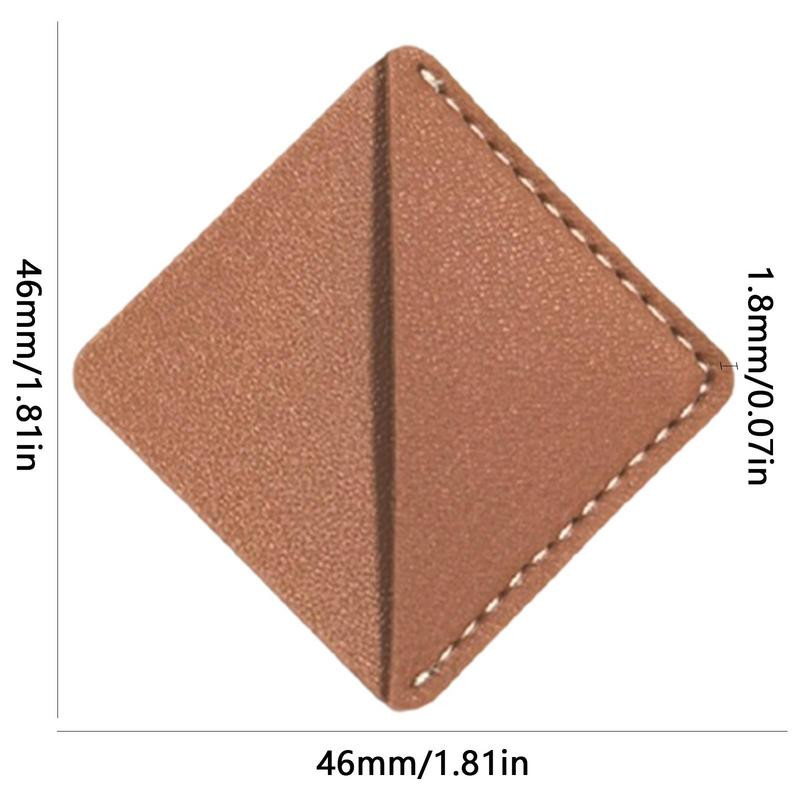 Kampinė žymė 6 vnt. knygų žymekliai, skirti skaityti PU odos rombas, kampinis puslapis Knygų žymės Knygų skaitymo dovana knygų mylėtojams