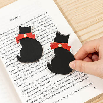 Υψηλής ποιότητας PU Δερμάτινο σελιδοδείκτη για τη γάτα Students Reading Leather Book Φάκελος σελίδας Χαριτωμένο δώρο Ζώο Μίνι σελιδοδείκτης για τους λάτρεις της ανάγνωσης