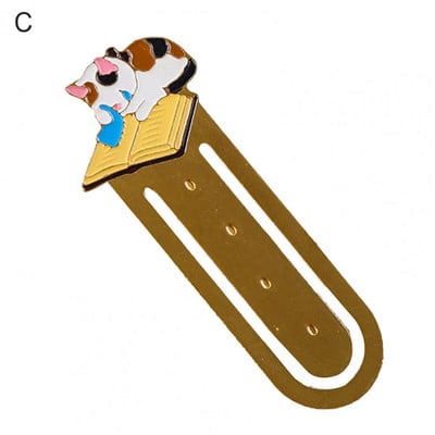 Удобна метална отметка Привличащ вниманието лек маркер за книги Карикатура Метална ученическа отметка