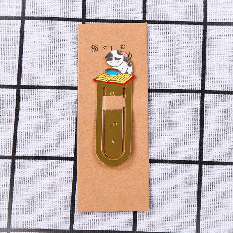 Удобна метална отметка Привличащ вниманието лек маркер за книги Карикатура Метална ученическа отметка