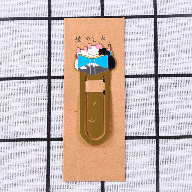 Удобна метална отметка Привличащ вниманието лек маркер за книги Карикатура Метална ученическа отметка