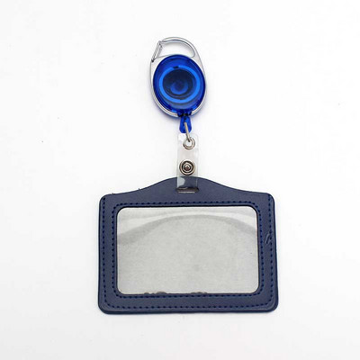 Juoda ištraukiama ištraukiama ženklelio ritė ABS plastiko simbolių keičiamo dydžio studentų slaugytojų parodos PU vizitinės kortelės ženklelio laikiklis