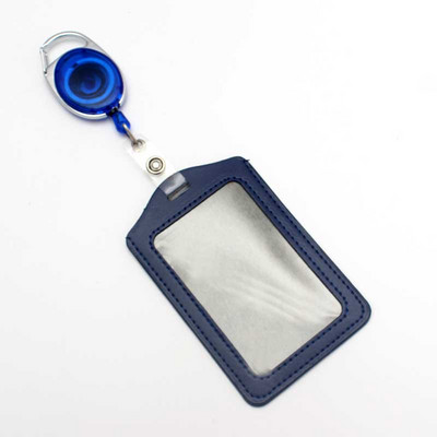 Juoda ištraukiama ištraukiama ženklelio ritė ABS plastiko simbolių keičiamo dydžio studentų slaugytojų parodos PU vizitinės kortelės ženklelio laikiklis