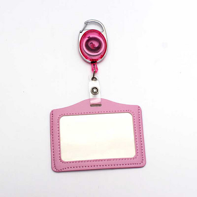 Juoda ištraukiama ištraukiama ženklelio ritė ABS plastiko simbolių keičiamo dydžio studentų slaugytojų parodos PU vizitinės kortelės ženklelio laikiklis