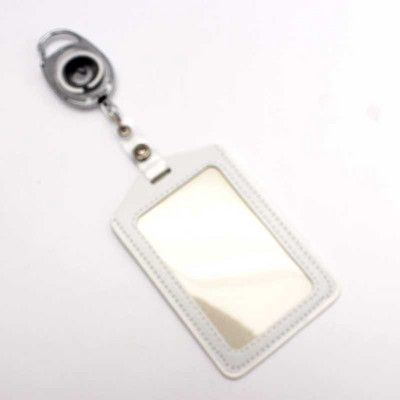 Juoda ištraukiama ištraukiama ženklelio ritė ABS plastiko simbolių keičiamo dydžio studentų slaugytojų parodos PU vizitinės kortelės ženklelio laikiklis