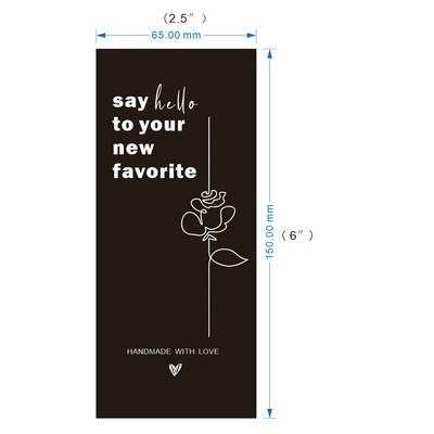 30 vnt. pakuotės etiketė 6 * 15 cm stačiakampė etiketė smulkaus verslo prekių pakuotės sandarinimo lipdukai dovanų dėžutė dekoro pristatymas