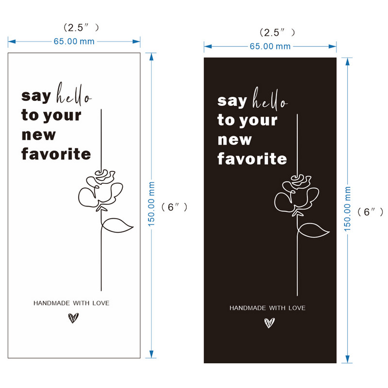 30 vnt. pakuotės etiketė 6 * 15 cm stačiakampė etiketė smulkaus verslo prekių pakuotės sandarinimo lipdukai dovanų dėžutė dekoro pristatymas