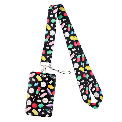 Медицински шнур Значка за притежател на кредитна карта Доктор Медицинска сестра Студент Жени Пътуване Банка Автобус Значка за капак на визитка