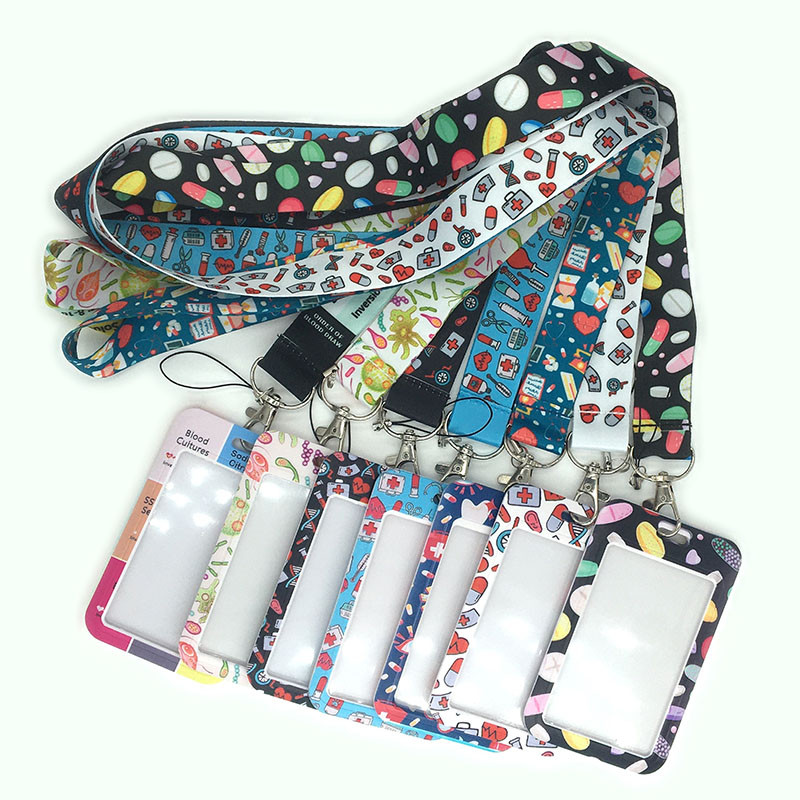 Медицински шнур Значка за притежател на кредитна карта Доктор Медицинска сестра Студент Жени Пътуване Банка Автобус Значка за капак на визитка