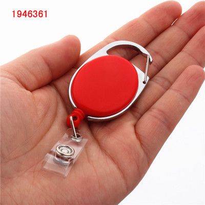 Πολυτελής ποιότητας αναδιπλούμενο σήμα έλξης καρούλι από κράμα ψευδάργυρου Πλαστικό αναγνωριστικό κορδόνι όνομα ετικέτας κάρτας ανάκρουσης Κλιπ αλυσίδας μπρελόκ ζώνης