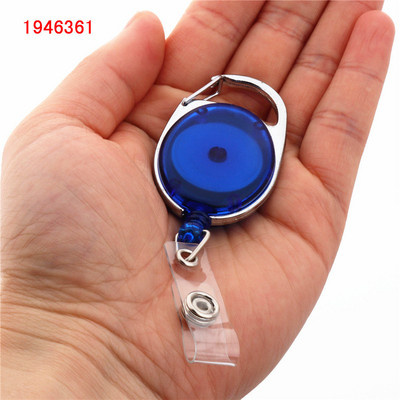 Πολυτελής ποιότητας αναδιπλούμενο σήμα έλξης καρούλι από κράμα ψευδάργυρου Πλαστικό αναγνωριστικό κορδόνι όνομα ετικέτας κάρτας ανάκρουσης Κλιπ αλυσίδας μπρελόκ ζώνης