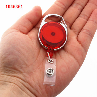 Πολυτελής ποιότητας αναδιπλούμενο σήμα έλξης καρούλι από κράμα ψευδάργυρου Πλαστικό αναγνωριστικό κορδόνι όνομα ετικέτας κάρτας ανάκρουσης Κλιπ αλυσίδας μπρελόκ ζώνης