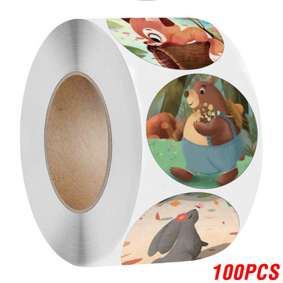 100-500gab 1 collas multfilmas dzīvnieki bērni uzlīmes uzlīme Paldies jauka rotaļlieta spēle uzlīme DIY dāvanu aizzīmogošanas etiķete dekorācijas piederumi