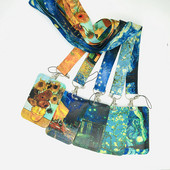 Van Gogh Art Vintage κορδόνι για κλειδιά Αλυσίδα ταυτότητας πιστωτικής κάρτας Κάλυμμα Κάρτα κινητού τηλεφώνου Γούρι Λουράκια λαιμού Αξεσουάρ θήκη για σήμα