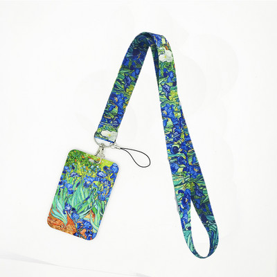 Van Gogh Art Vintage κορδόνι για κλειδιά Αλυσίδα ταυτότητας πιστωτικής κάρτας Κάλυμμα Κάρτα κινητού τηλεφώνου Γούρι Λουράκια λαιμού Αξεσουάρ θήκη για σήμα
