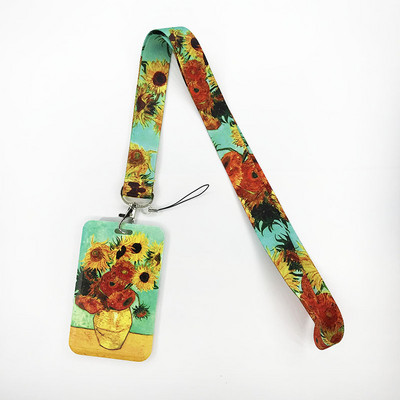 Van Gogh Art Vintage κορδόνι για κλειδιά Αλυσίδα ταυτότητας πιστωτικής κάρτας Κάλυμμα Κάρτα κινητού τηλεφώνου Γούρι Λουράκια λαιμού Αξεσουάρ θήκη για σήμα