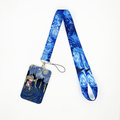 Van Gogh Art Vintage κορδόνι για κλειδιά Αλυσίδα ταυτότητας πιστωτικής κάρτας Κάλυμμα Κάρτα κινητού τηλεφώνου Γούρι Λουράκια λαιμού Αξεσουάρ θήκη για σήμα