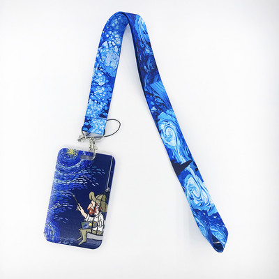 Van Gogh Art Vintage κορδόνι για κλειδιά Αλυσίδα ταυτότητας πιστωτικής κάρτας Κάλυμμα Κάρτα κινητού τηλεφώνου Γούρι Λουράκια λαιμού Αξεσουάρ θήκη για σήμα