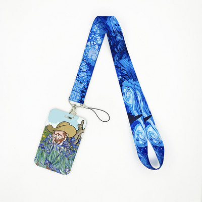 Van Gogh Art Vintage κορδόνι για κλειδιά Αλυσίδα ταυτότητας πιστωτικής κάρτας Κάλυμμα Κάρτα κινητού τηλεφώνου Γούρι Λουράκια λαιμού Αξεσουάρ θήκη για σήμα