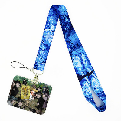 Van Gogh Art Vintage κορδόνι για κλειδιά Αλυσίδα ταυτότητας πιστωτικής κάρτας Κάλυμμα Κάρτα κινητού τηλεφώνου Γούρι Λουράκια λαιμού Αξεσουάρ θήκη για σήμα