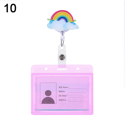 Cartoon Nurse Doctor ID σήματος με αναδιπλούμενο καρούλι, πτυσσόμενο μεταλλικό κλιπ Επαγγελματική κάρτα εργασίας/ετικέτες ονόματος Κάτοχοι σήματος