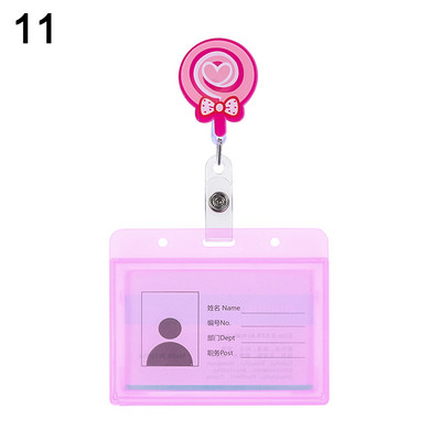 Cartoon Nurse Doctor ID σήματος με αναδιπλούμενο καρούλι, πτυσσόμενο μεταλλικό κλιπ Επαγγελματική κάρτα εργασίας/ετικέτες ονόματος Κάτοχοι σήματος