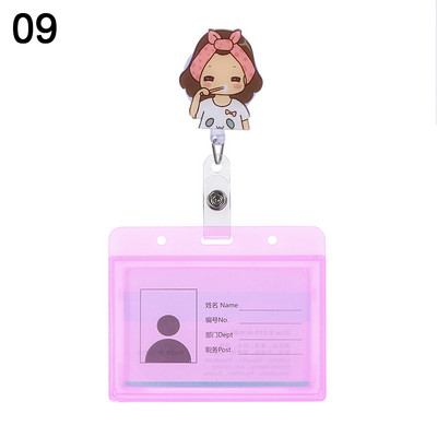 Cartoon Nurse Doctor ID σήματος με αναδιπλούμενο καρούλι, πτυσσόμενο μεταλλικό κλιπ Επαγγελματική κάρτα εργασίας/ετικέτες ονόματος Κάτοχοι σήματος