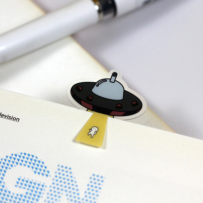 Творчески забавен космически кораб Плуваща патица Отметки Детски аксесоари за четене Подарък за училище Мини клипс за книги Kawaii Канцеларски материали