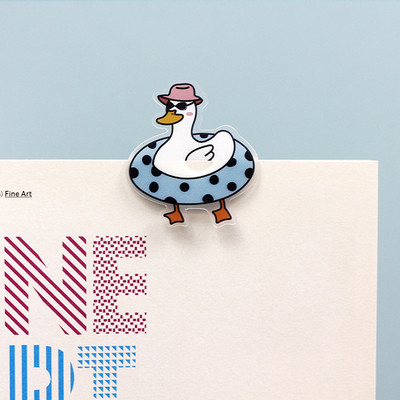 Творчески забавен космически кораб Плуваща патица Отметки Детски аксесоари за четене Подарък за училище Мини клипс за книги Kawaii Канцеларски материали