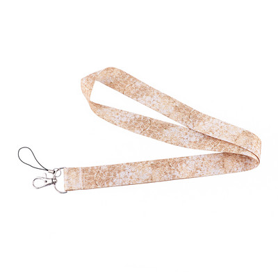 Връзка с мраморен печат за ключодържател Капак за лична карта Паспорт Студентски мобилен телефон USB държач за значка Ключодържател Презрамки за врата Аксесоари