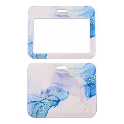 Връзка с мраморен печат за ключодържател Капак за лична карта Паспорт Студентски мобилен телефон USB държач за значка Ключодържател Презрамки за врата Аксесоари