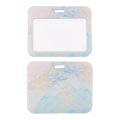 Връзка с мраморен печат за ключодържател Капак за лична карта Паспорт Студентски мобилен телефон USB държач за значка Ключодържател Презрамки за врата Аксесоари