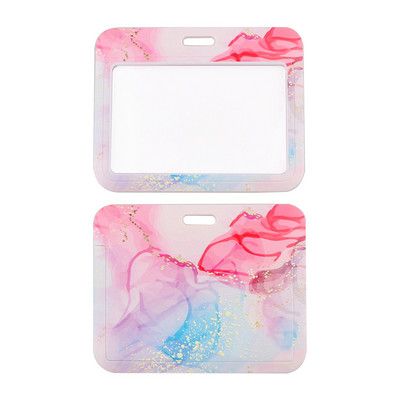 Връзка с мраморен печат за ключодържател Капак за лична карта Паспорт Студентски мобилен телефон USB държач за значка Ключодържател Презрамки за врата Аксесоари