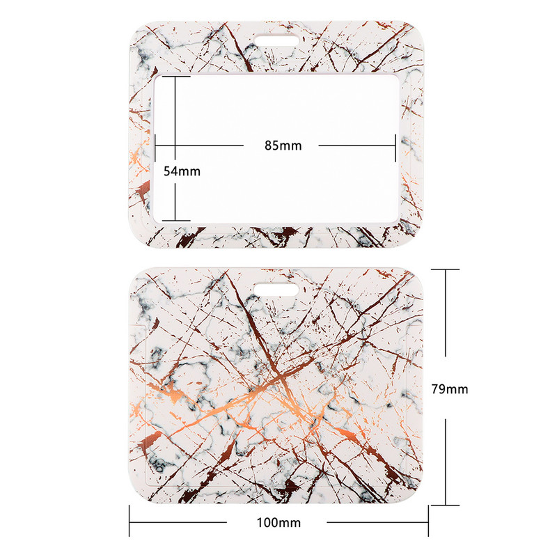 Връзка с мраморен печат за ключодържател Капак за лична карта Паспорт Студентски мобилен телефон USB държач за значка Ключодържател Презрамки за врата Аксесоари