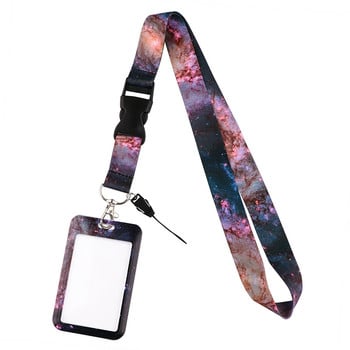 CB1028 Starry Sky Lanyards for Key Neck Strap Κορδόνι Κάτοχος ταυτότητας Κάρτα για μπρελόκ γυμναστηρίου Θήκη σήματος DIY Hanging Rope Art Αλυσίδα με μπρελόκ