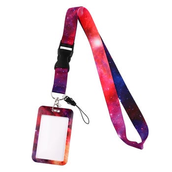 CB1028 Starry Sky Lanyards for Key Neck Strap Κορδόνι Κάτοχος ταυτότητας Κάρτα για μπρελόκ γυμναστηρίου Θήκη σήματος DIY Hanging Rope Art Αλυσίδα με μπρελόκ