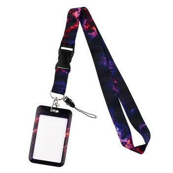 CB1028 Starry Sky Lanyards for Key Neck Strap Κορδόνι Κάτοχος ταυτότητας Κάρτα για μπρελόκ γυμναστηρίου Θήκη σήματος DIY Hanging Rope Art Αλυσίδα με μπρελόκ