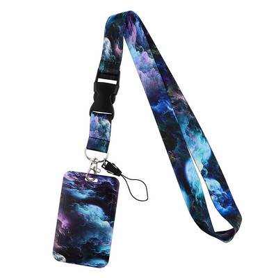 CB1028 Връзки за звездно небе за каишка за ремъци за ключове Връзка за ключове Притежател на карта ID Фитнес ключодържател Притежател на значка Направи си сам Висящо въже Арт ключодържател