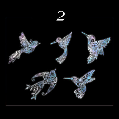 „Mr.paper 8“ stiliai, 10 vnt. / maišelis Vintage lazerinis gyvūnų lipdukas Menas Estetinis plunksnos rankų sąskaitos dekoravimo raštinės reikmenų lipdukas