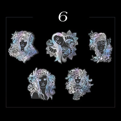 „Mr.paper 8“ stiliai, 10 vnt. / maišelis Vintage lazerinis gyvūnų lipdukas Menas Estetinis plunksnos rankų sąskaitos dekoravimo raštinės reikmenų lipdukas