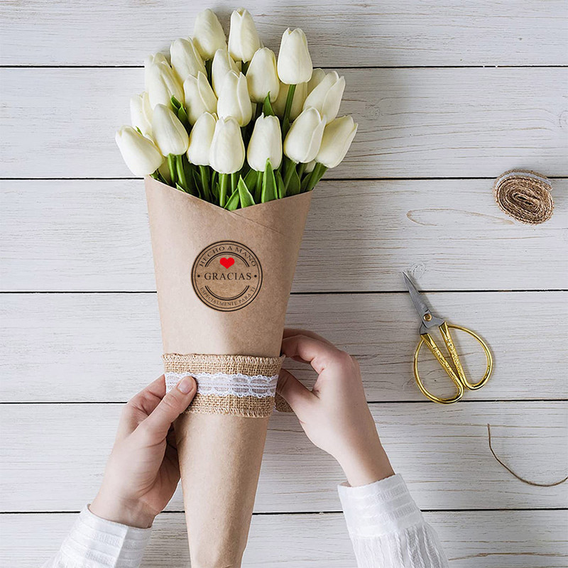 100-500 vnt Kelių stilių Kraft Gracias ispanų padėkos etiketės lipdukai rankų darbo iškarpų knygelių raštinės lipdukas