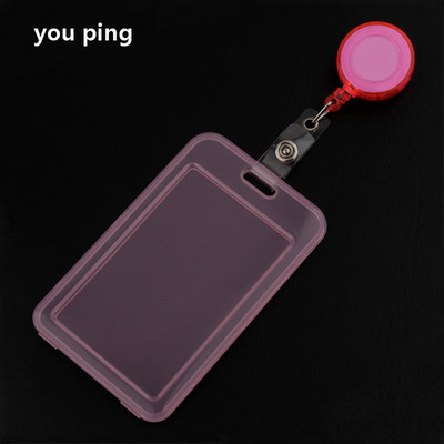 Нова прозрачна корица за карти Жени Мъже Студентска автобусна карта Прибиращ се държач за значка Бизнес кредитни карти Банкова лична карта