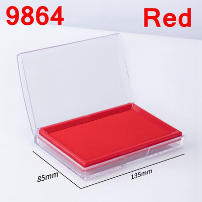Deli 9864 9865 Square Stamp Ink Pad 85x135mm Spamp Pad Ink Pad Red Black Blue Colors Finance Kanceliarinės prekės Rašalo padėklas