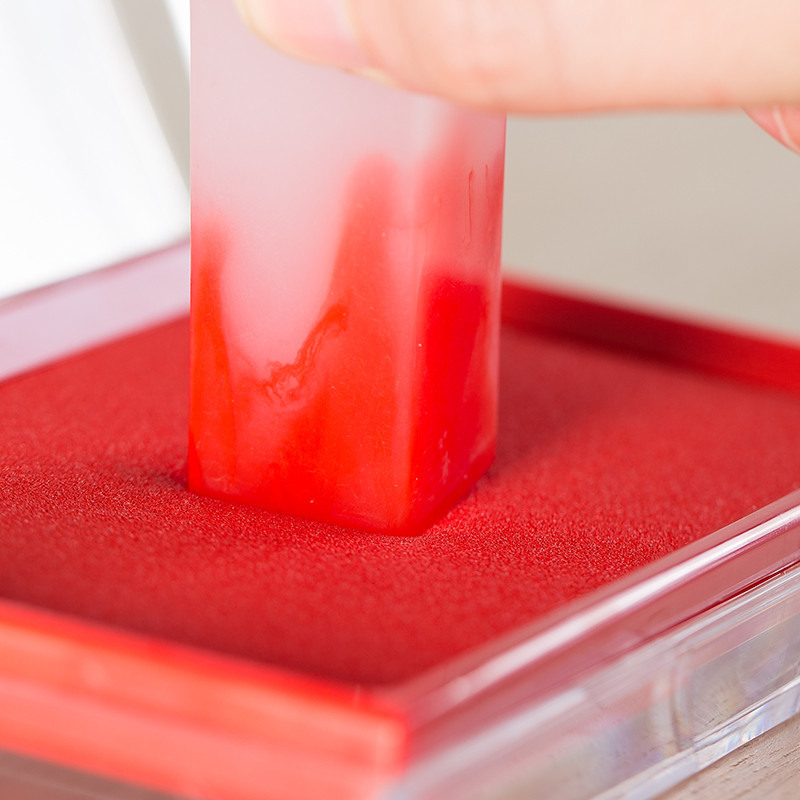 Deli 9864 9865 Square Stamp Ink Pad 85x135mm Spamp Pad Ink Pad Red Black Blue Colors Finance Kanceliarinės prekės Rašalo padėklas