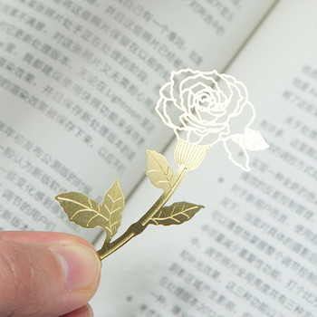 Χρυσό κούφιο λουλούδι σελιδοδείκτης ρετρό σελιδοποίηση Κλιπ βιβλίου σελιδοδείκτης σελίδας