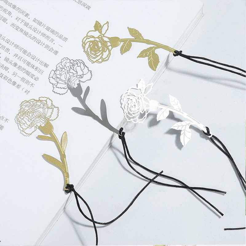 Golden Hollow Flower Bookmark Retro Pagination Mark Bookmark Bookmark Page Marker