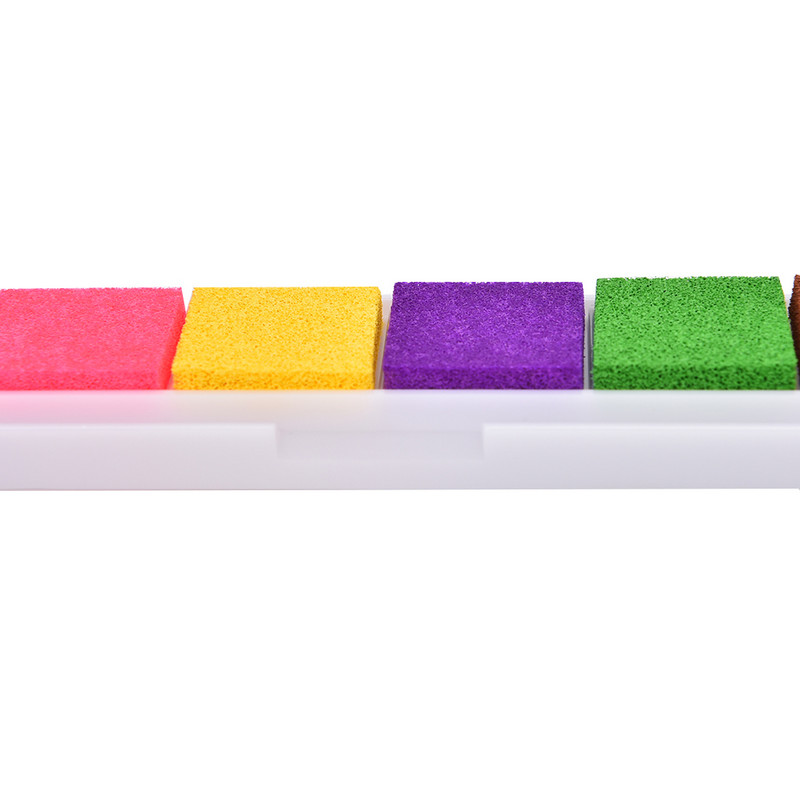 Netoksiškas rašalo pagalvėlė Rašalo pagalvėlė „pasidaryk pats“ amatų kortelių antspaudų pirštų atspaudų priedai vaikams, vaikams, guminiai antspaudai, popierius, medis, 1 PAKUOTĖ