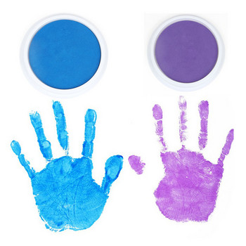 Цветен печат с мастилени тампони „направи си сам“, миещи се пръстови рисувани занаяти с мастилени подложки, големи кръгли за детски гумен печат, картички за скрапбукинг