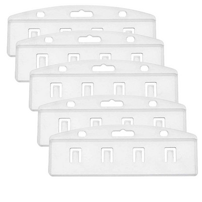 1 бр. Хоризонтална половина щипка за карти Тип държач за бадж с име за Swipe Pass Аксесоари за работна карта Калъф Калъф ID Tag Държач за щипка за значка